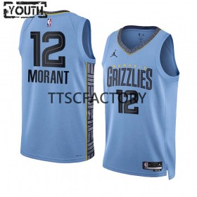 Memphis Grizzlies Ja Morant 12 Jordan 2022-23 Statement Edition Sininen Lasten Pelipaidat Swingman